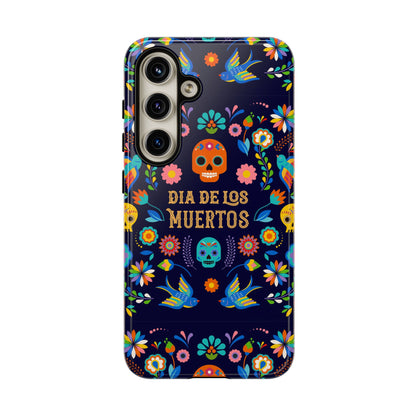 Colorful Dia de los Muertos Phone Case, Skull Design, Floral Phone Cover, Sugar Skull Accessories, Day of the Dead Gift