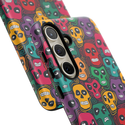 Phone Case, Day of the Dead Tough Case Phone, Mexican Skull Phone Cover, Floral Skeleton Phone Protector, Sugar Skull iPhone Case, Tough
