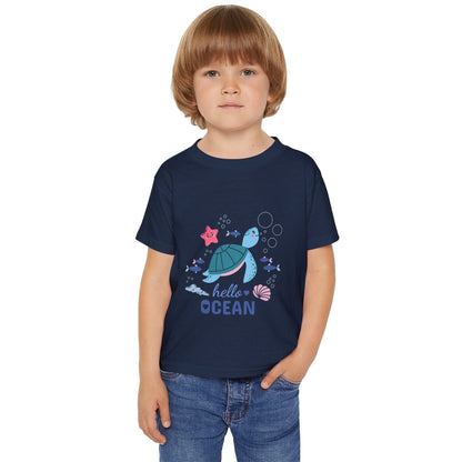 Toddler T-Shirt — “Hello Ocean” Sea Turtle Graphic
