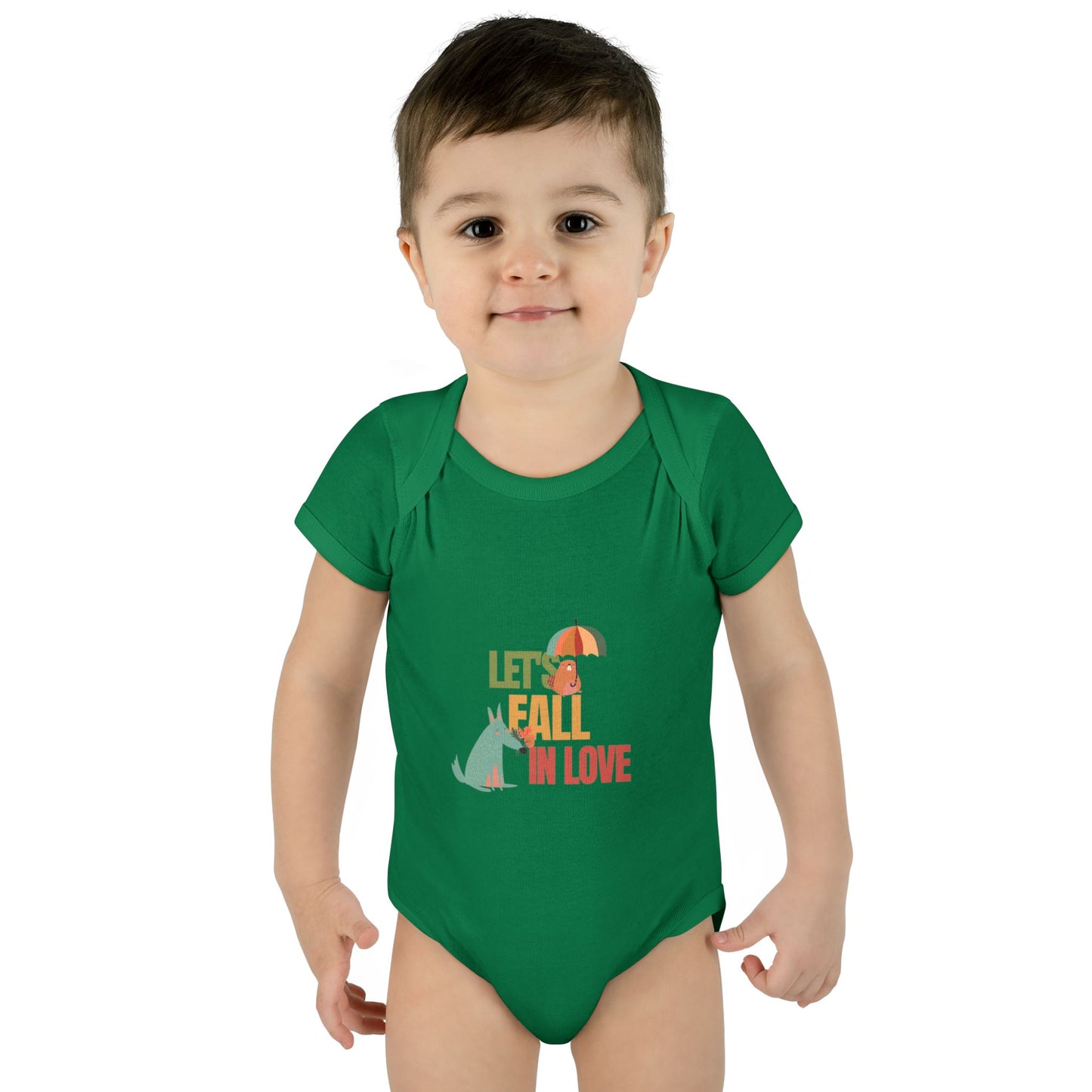 Autumn Baby Bodysuit - Let's Fall in Love, Cute Infant Outfit, Seasonal Gift, Baby Shower Present, Little One's Fall Fashion - MaisonThreadory