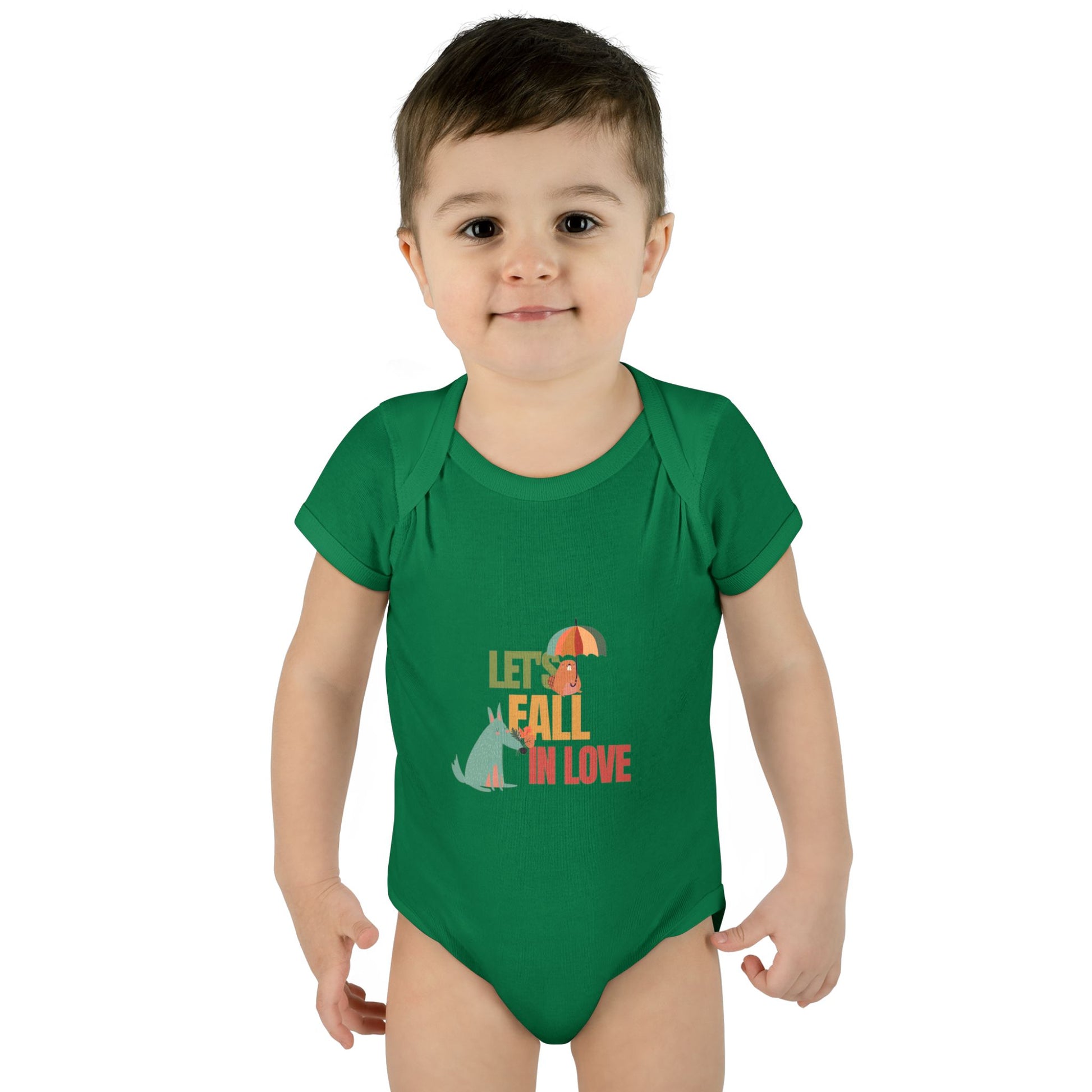 Autumn Baby Bodysuit - Let's Fall in Love, Cute Infant Outfit, Seasonal Gift, Baby Shower Present, Little One's Fall Fashion - MaisonThreadory