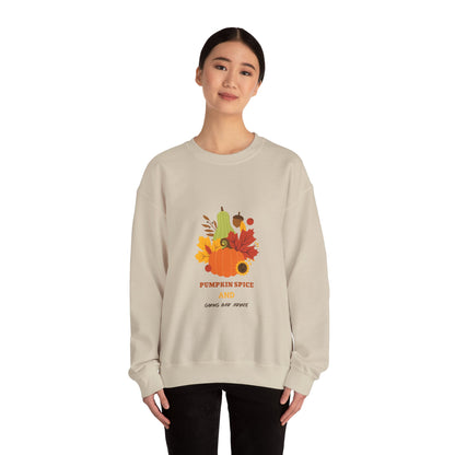 Fall Sweatshirt, Autumn Pullover, Cozy Jumper, Seasonal Crewneck, Unisex Sweater, Warm Top - MaisonThreadory