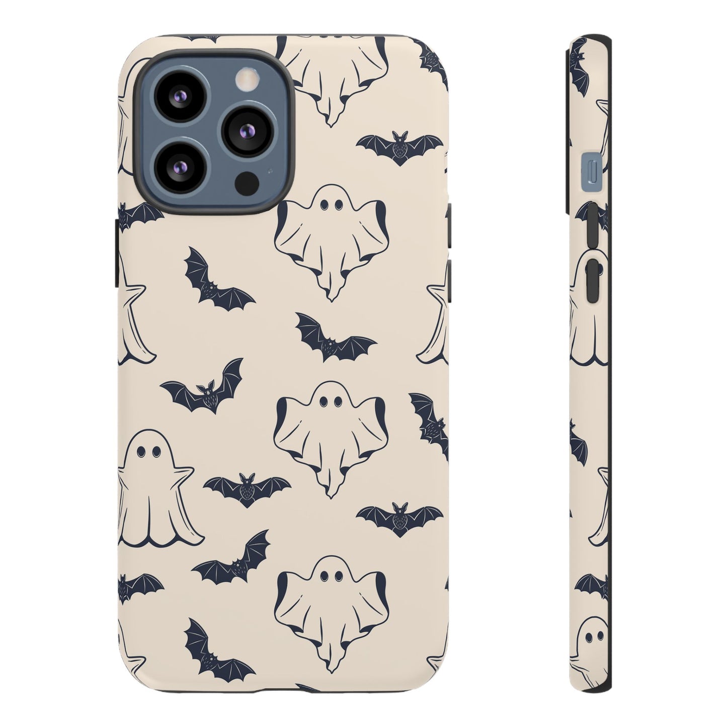 Halloween Phone Case, Ghosts and Bats, Cute Phone Cover, Spooky Accessories, Fall Decor, Gifts for Her, Halloween Party - MaisonThreadory