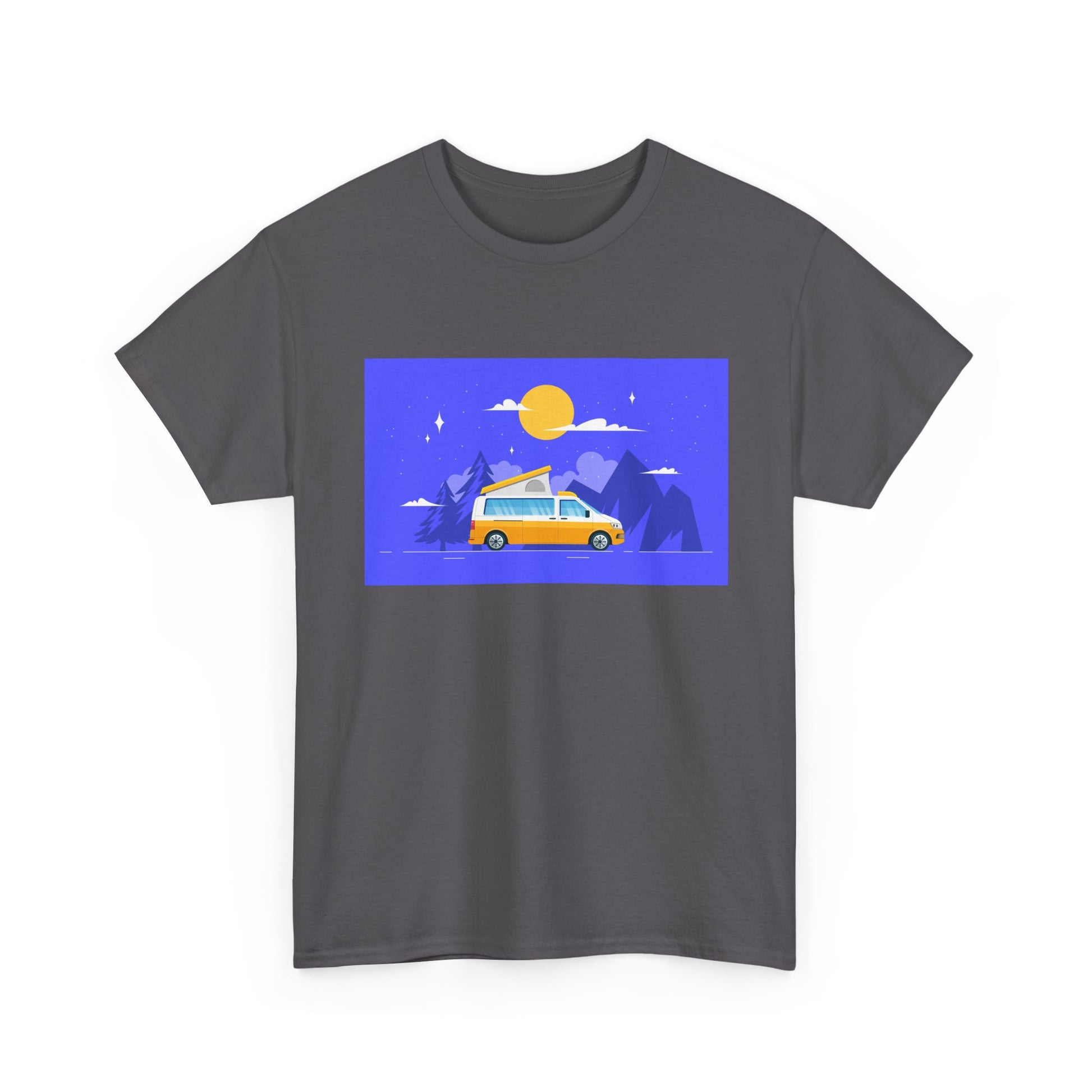 Vintage Van Adventure Tee, Unisex Heavy Cotton Tee, Summer Road Trip Shirt, Camping T-Shirt, Travel Gift, Outdoor Enthusiasts - MaisonThreadory