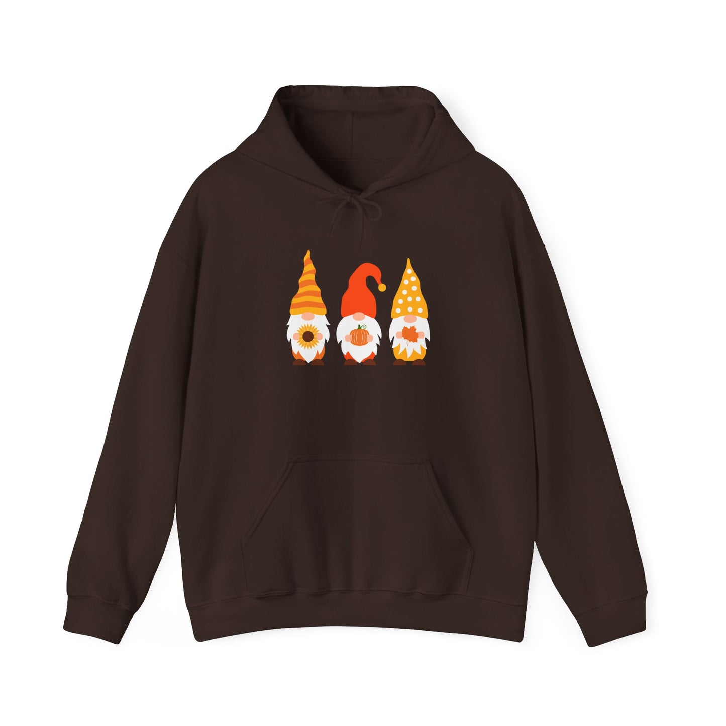 Gnome-Themed Unisex Hoodie: Cozy Fall Sweatshirt, Autumn Style, Perfect for Thanksgiving, Gift for Gnome Lovers, Seasonal Apparel