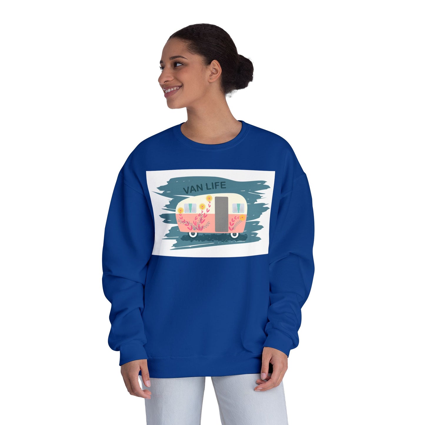 Van Life Sweatshirt, Cozy Crewneck for Adventure Lovers, Travel Apparel for Road Trips, Perfect Gift for Campers & Van Enthusiasts - MaisonThreadory