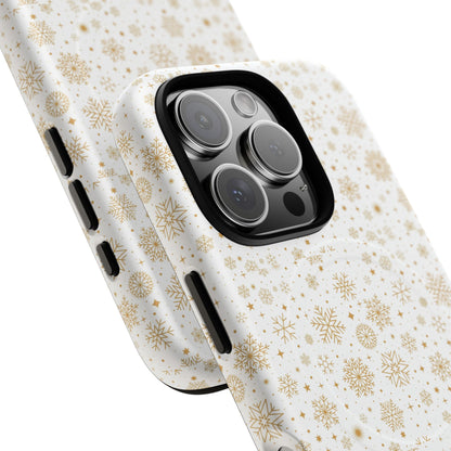 Festive Snowflake Phone Cases for Winter, Holiday Gift, Sleek Design, Winter Accessories, Durable Protection - MaisonThreadory