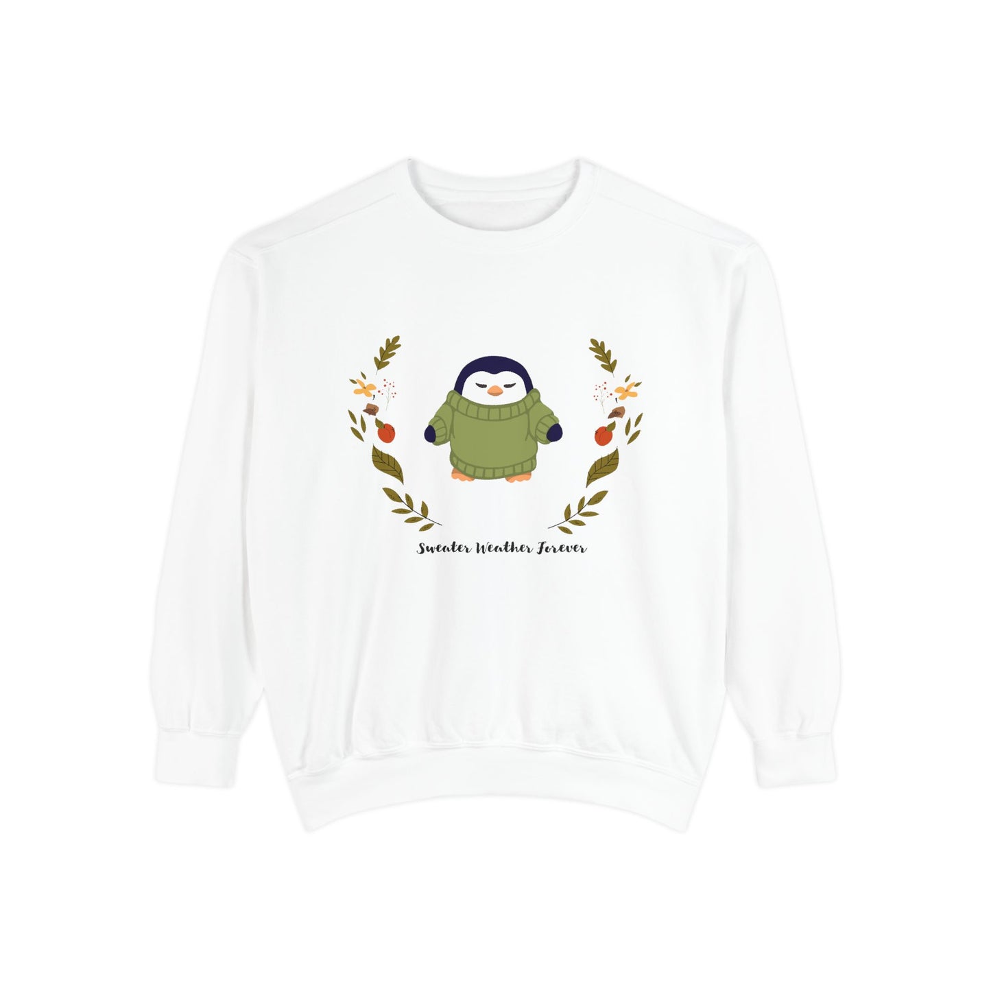 Whimsical Penguin Sweatshirt, Cozy Unisex Pullover for Every Occasion, Gift for Winter Lovers, Cute Fall Apparel, Festive Holiday Clothing - MaisonThreadory