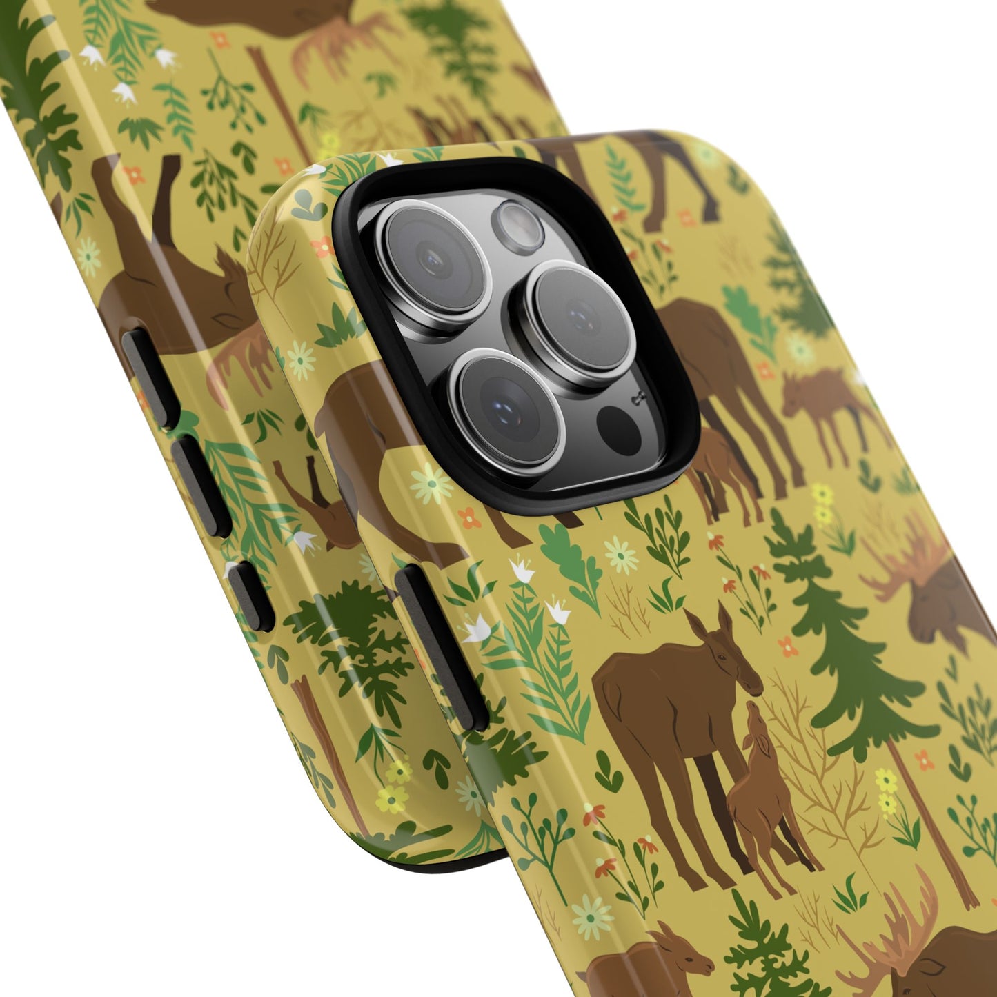 Moose Phone Case - Nature Lover's Accessory, Gifts for Outdoorsy Friends, Wildlife Decor, Eco-Friendly Cover, Forest Adventure Gear - MaisonThreadory