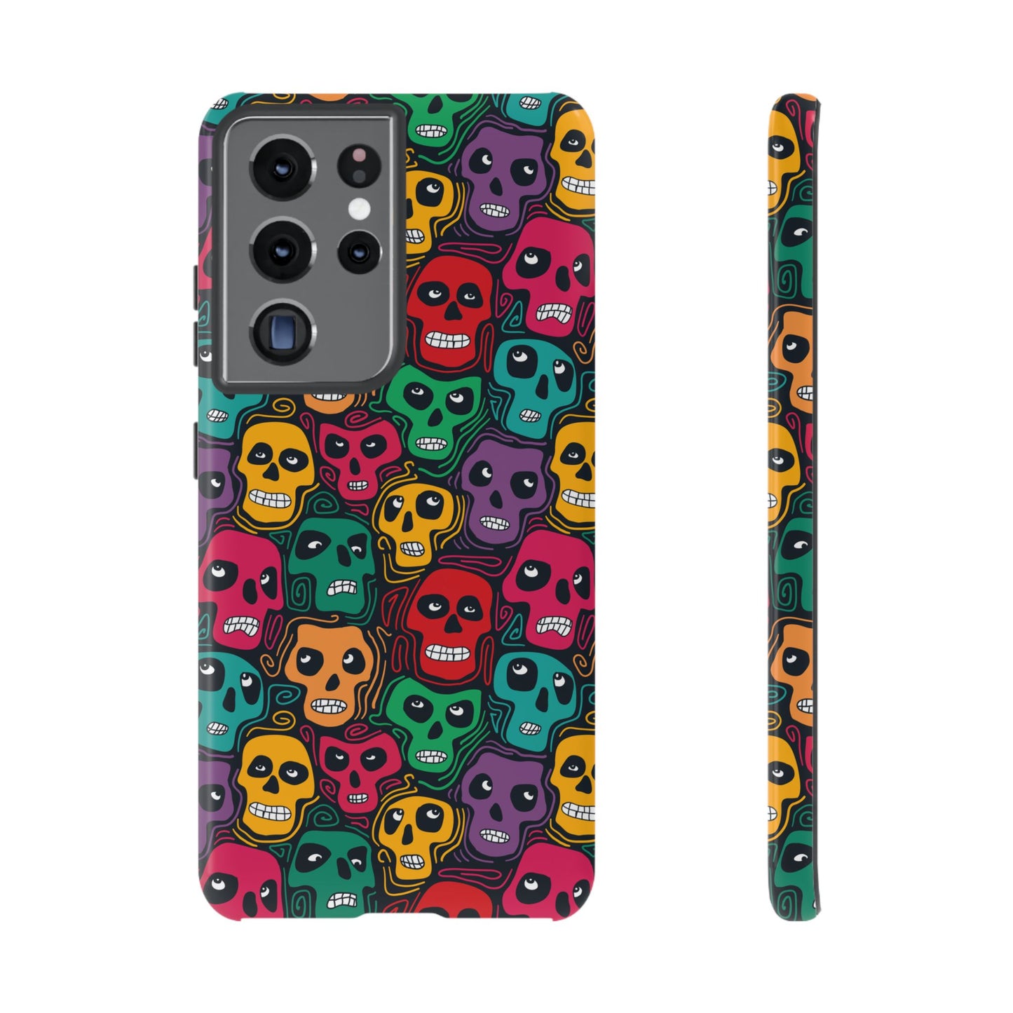 Phone Case, Day of the Dead Tough Case Phone, Mexican Skull Phone Cover, Floral Skeleton Phone Protector, Sugar Skull iPhone Case, Tough