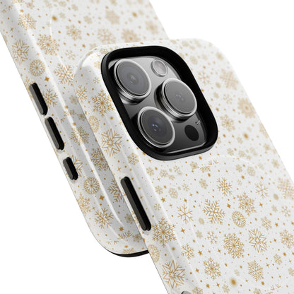 Festive Snowflake Phone Cases for Winter, Holiday Gift, Sleek Design, Winter Accessories, Durable Protection - MaisonThreadory