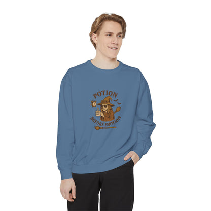 Potion Before Emotion Sweatshirt | Unisex Magical Sweatshirt for Cozy Days, Witchy Gifts, Halloween Apparel, Birthday Present, [...] - MaisonThreadory