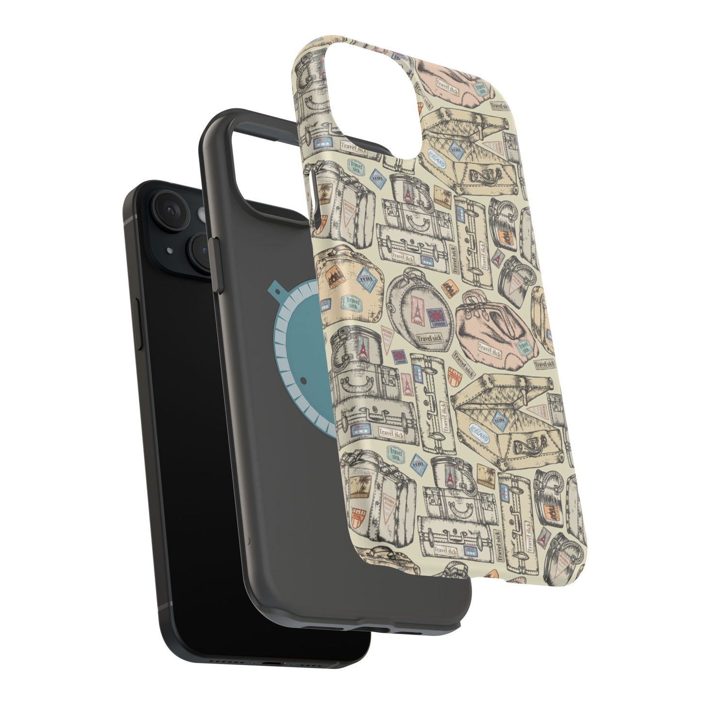 Travel-Inspired Magnetic Tough Cases, Unique Phone Accessories, Perfect for Adventurers, Great Gift for Travelers or Holidays