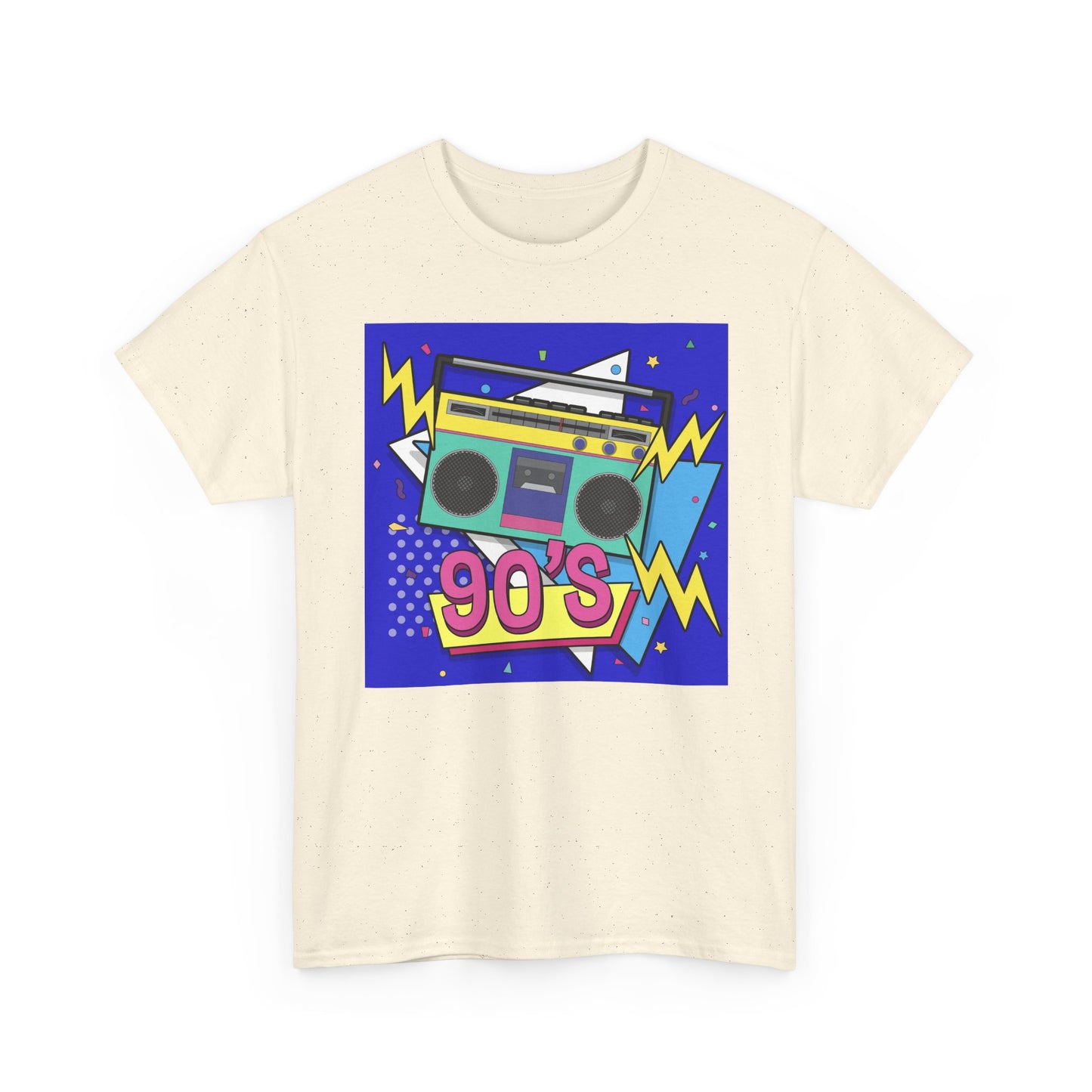 90's Retro Boombox Unisex Heavy Cotton Tee, Nostalgic T-Shirt, 90s Music Apparel, Vintage Style Shirt, Gift for Music Lovers