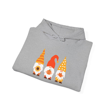 Gnome-Themed Unisex Hoodie: Cozy Fall Sweatshirt, Autumn Style, Perfect for Thanksgiving, Gift for Gnome Lovers, Seasonal Apparel