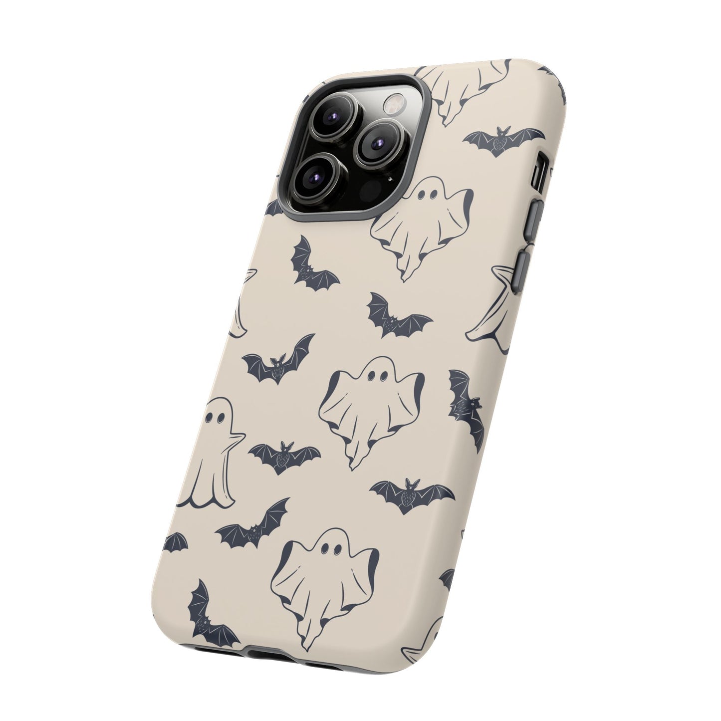 Halloween Phone Case, Ghosts and Bats, Cute Phone Cover, Spooky Accessories, Fall Decor, Gifts for Her, Halloween Party - MaisonThreadory