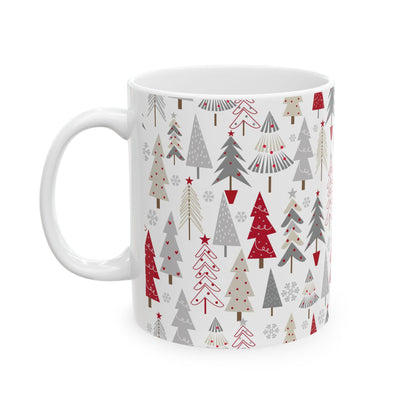 Mystic Forest Ceramic Mug, Cozy Drinkware for Nature Lovers, Gift for Outdoor Enthusiasts, Camping Mug, Forest-Themed Coffee Cup - MaisonThreadory