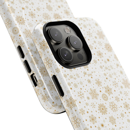 Festive Snowflake Phone Cases for Winter, Holiday Gift, Sleek Design, Winter Accessories, Durable Protection - MaisonThreadory