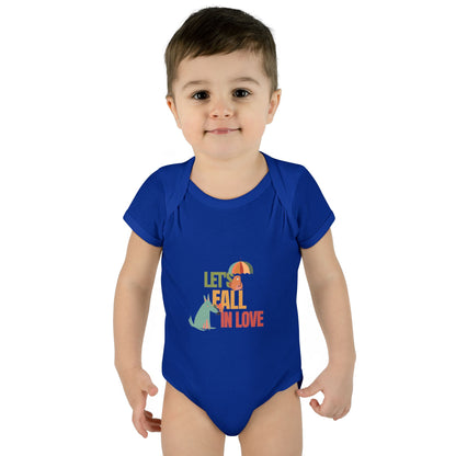 Autumn Baby Bodysuit - Let's Fall in Love, Cute Infant Outfit, Seasonal Gift, Baby Shower Present, Little One's Fall Fashion - MaisonThreadory