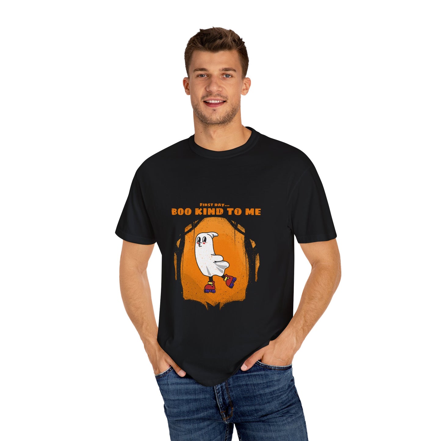Playful Message T-Shirt: Boo Kind To Me, Funny Graphic Tee, Unisex Cotton Top, Casual Wear, Gift for Friends - MaisonThreadory
