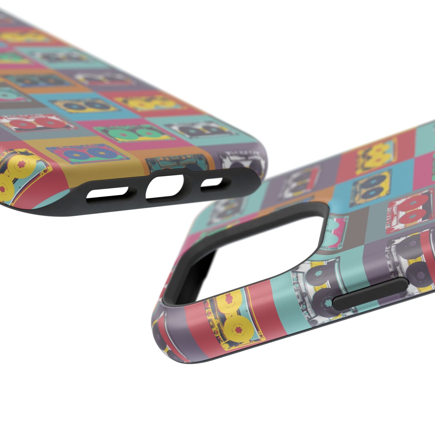 Retro Cassette Tape Phone Case, Vintage Style Tough Case, Music Lover Gift, Funky Tech Accessory, Fun Phone Cover