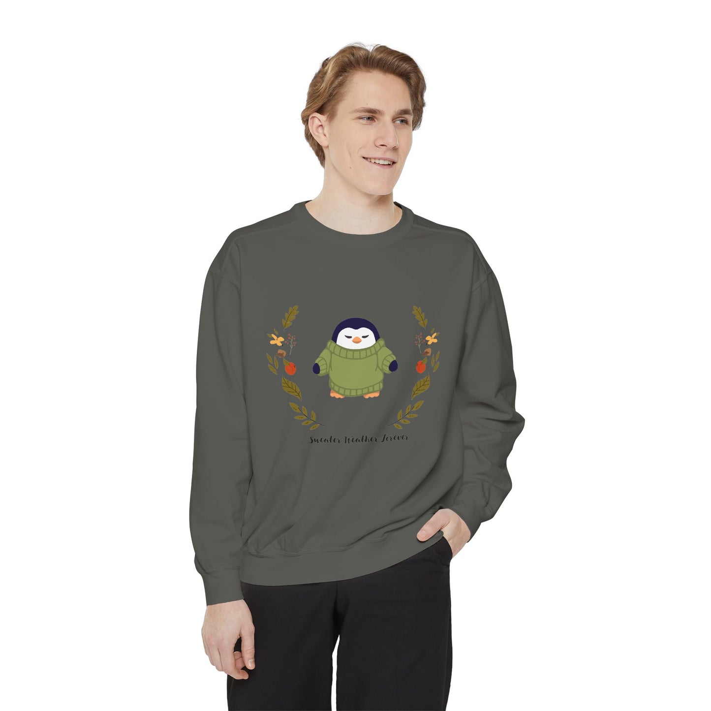 Whimsical Penguin Sweatshirt, Cozy Unisex Pullover for Every Occasion, Gift for Winter Lovers, Cute Fall Apparel, Festive Holiday Clothing - MaisonThreadory