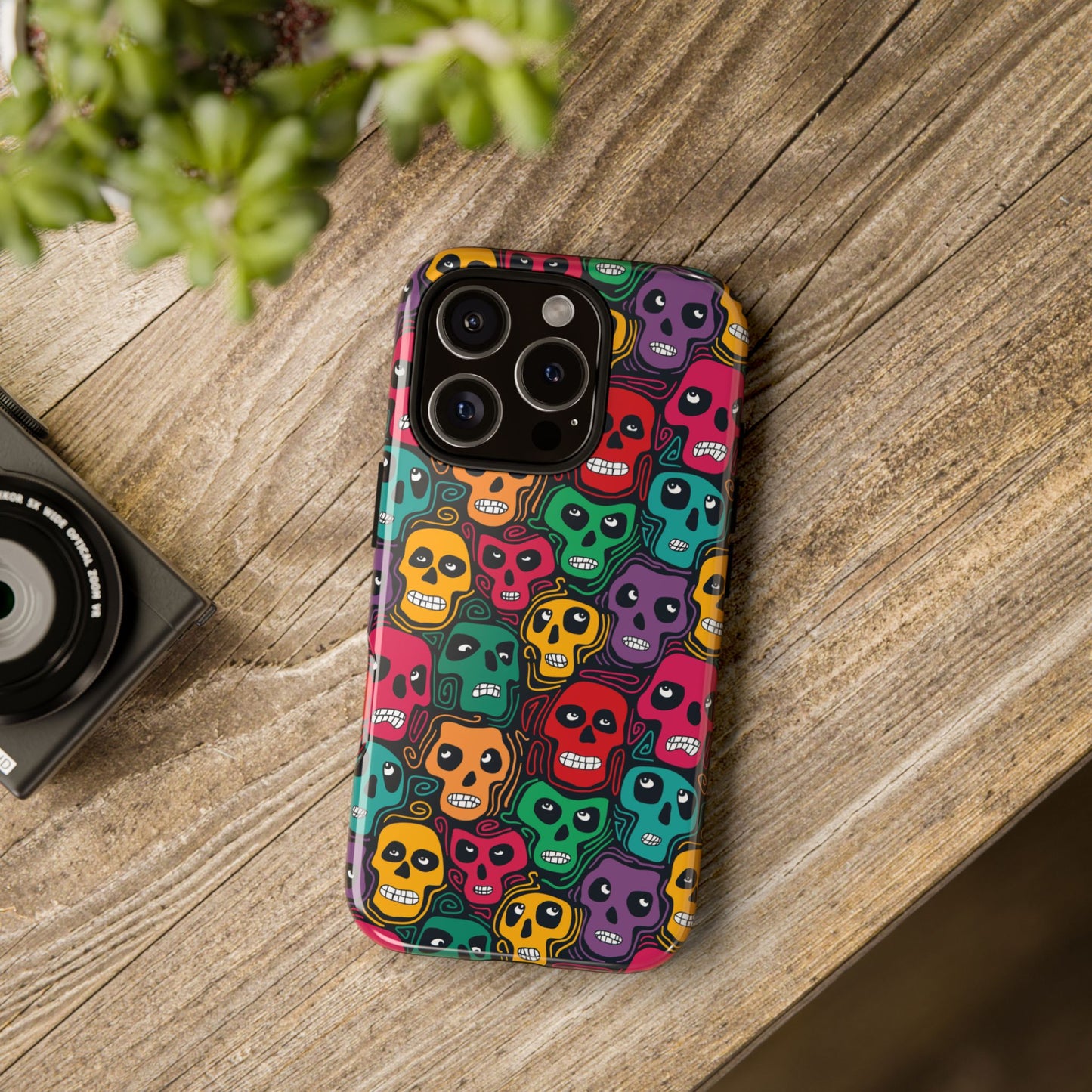 Phone Case, Day of the Dead Tough Case Phone, Mexican Skull Phone Cover, Floral Skeleton Phone Protector, Sugar Skull iPhone Case, Tough