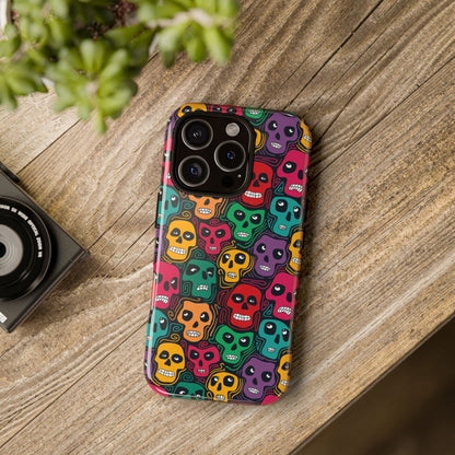 Phone Case, Day of the Dead Tough Case Phone, Mexican Skull Phone Cover, Floral Skeleton Phone Protector, Sugar Skull iPhone Case, Tough
