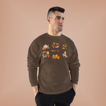 Cozy Fall Sweatshirt - Hello Fall Design, Unisex Fall Apparel, Eco-Friendly Sweater, Perfect for Autumn Celebrations, Gift for Nature Lovers - MaisonThreadory