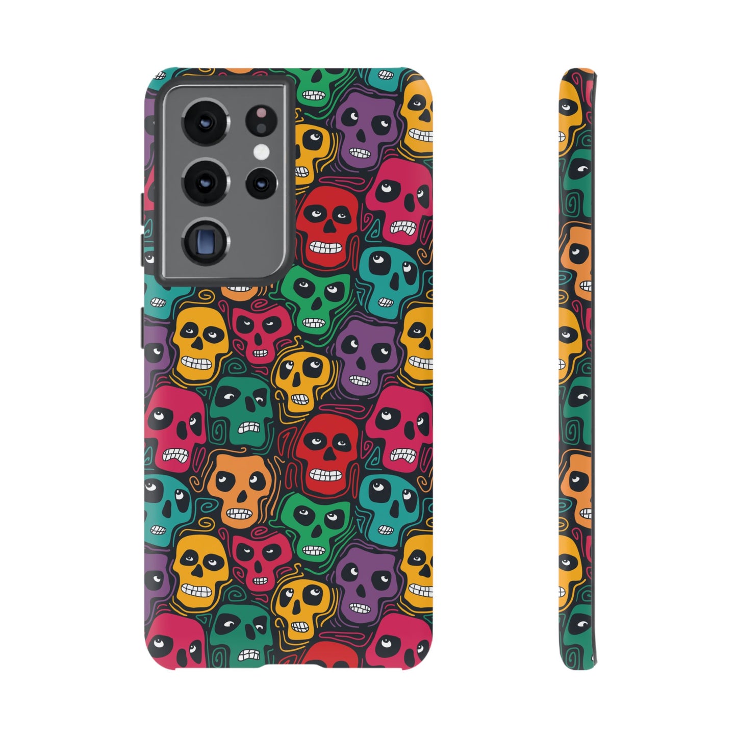 Phone Case, Day of the Dead Tough Case Phone, Mexican Skull Phone Cover, Floral Skeleton Phone Protector, Sugar Skull iPhone Case, Tough
