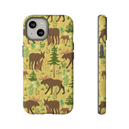 Moose Phone Case - Nature Lover's Accessory, Gifts for Outdoorsy Friends, Wildlife Decor, Eco-Friendly Cover, Forest Adventure Gear - MaisonThreadory