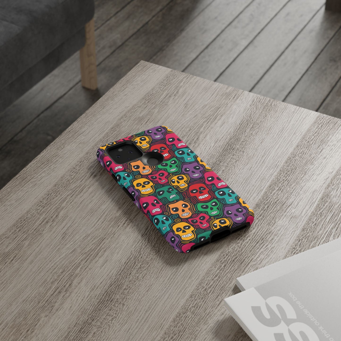 Phone Case, Day of the Dead Tough Case Phone, Mexican Skull Phone Cover, Floral Skeleton Phone Protector, Sugar Skull iPhone Case, Tough