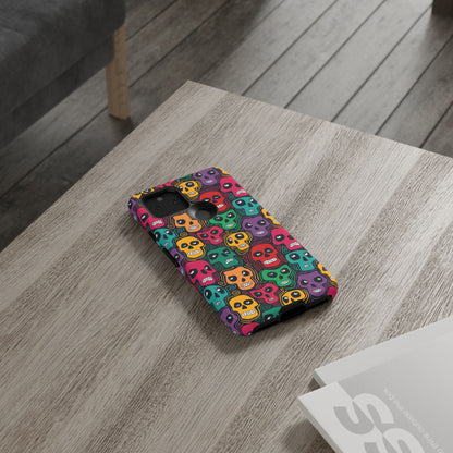 Phone Case, Day of the Dead Tough Case Phone, Mexican Skull Phone Cover, Floral Skeleton Phone Protector, Sugar Skull iPhone Case, Tough