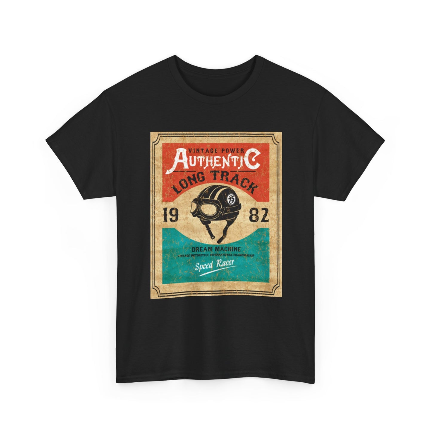 Vintage-Inspired Unisex Heavy Cotton Tee, Retro Graphic Tee, Authentic Long Track Shirt, Casual Vintage Wear, Gift for Racing Fans - MaisonThreadory