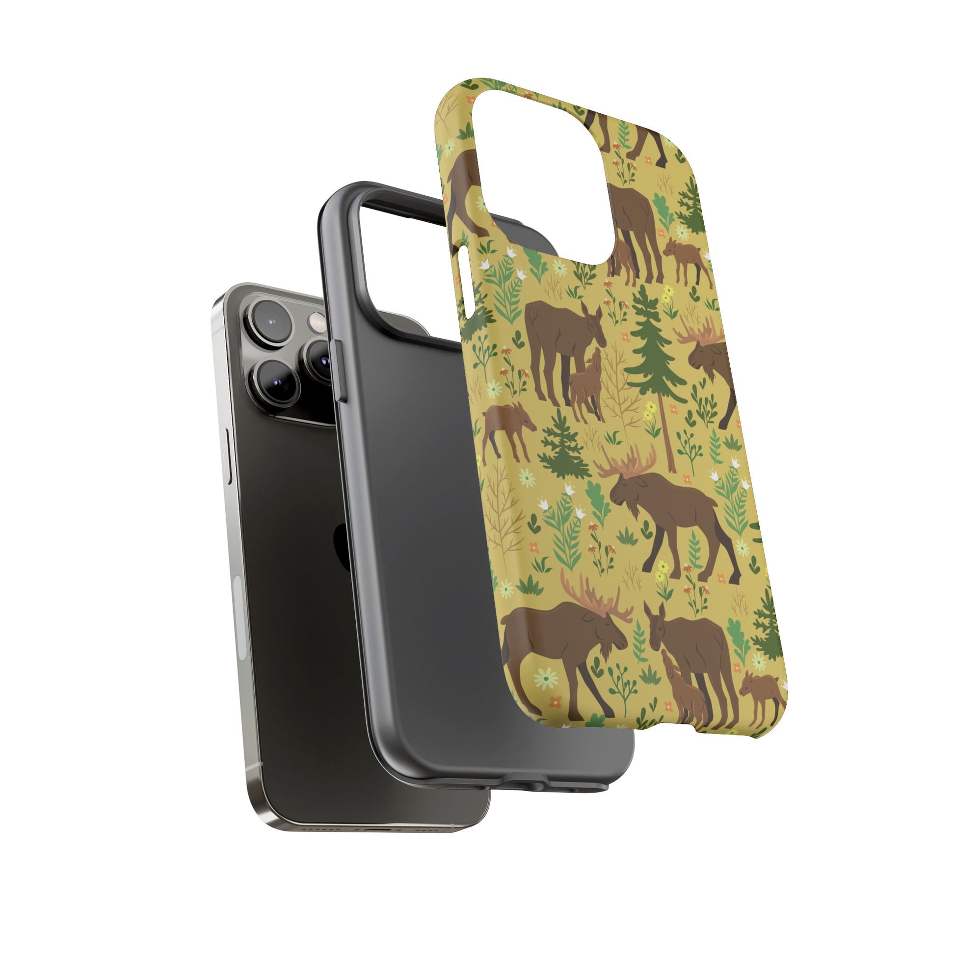 Moose Phone Case - Nature Lover's Accessory, Gifts for Outdoorsy Friends, Wildlife Decor, Eco-Friendly Cover, Forest Adventure Gear - MaisonThreadory