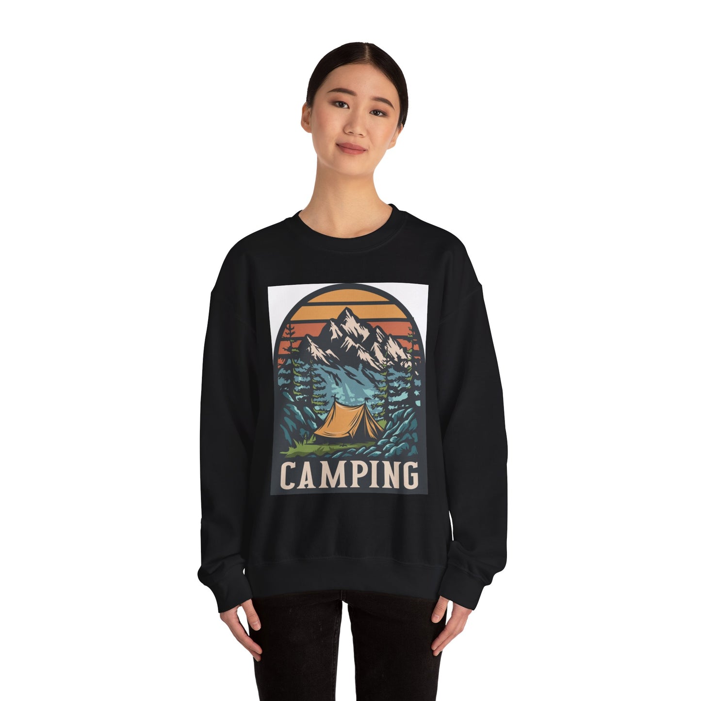 Camping Adventures Unisex Sweatshirt - Cozy Outdoor Gear, Nature Lover Gift, Hiking Apparel, Travel Essential, Campfire Style - MaisonThreadory