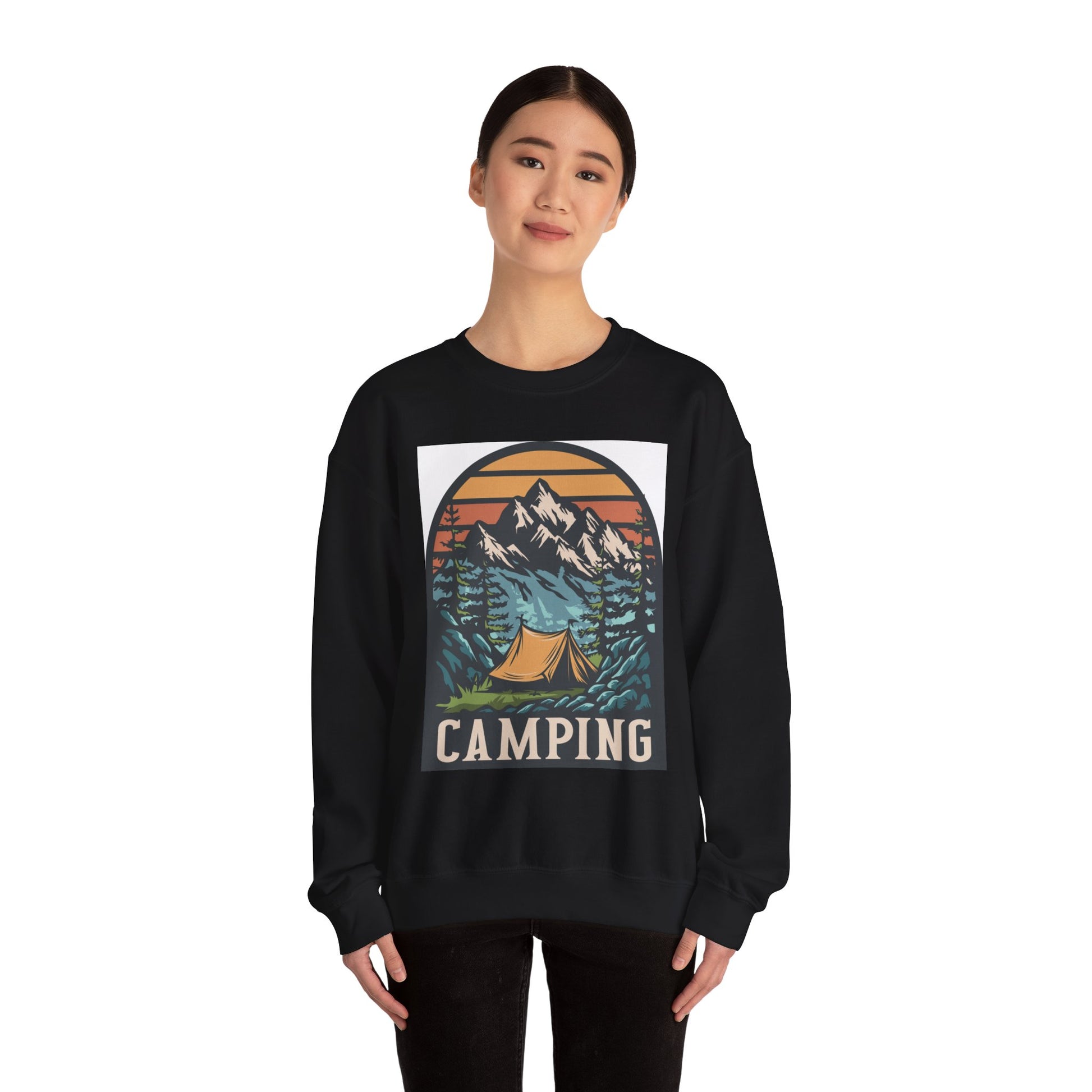 Camping Adventures Unisex Sweatshirt - Cozy Outdoor Gear, Nature Lover Gift, Hiking Apparel, Travel Essential, Campfire Style - MaisonThreadory