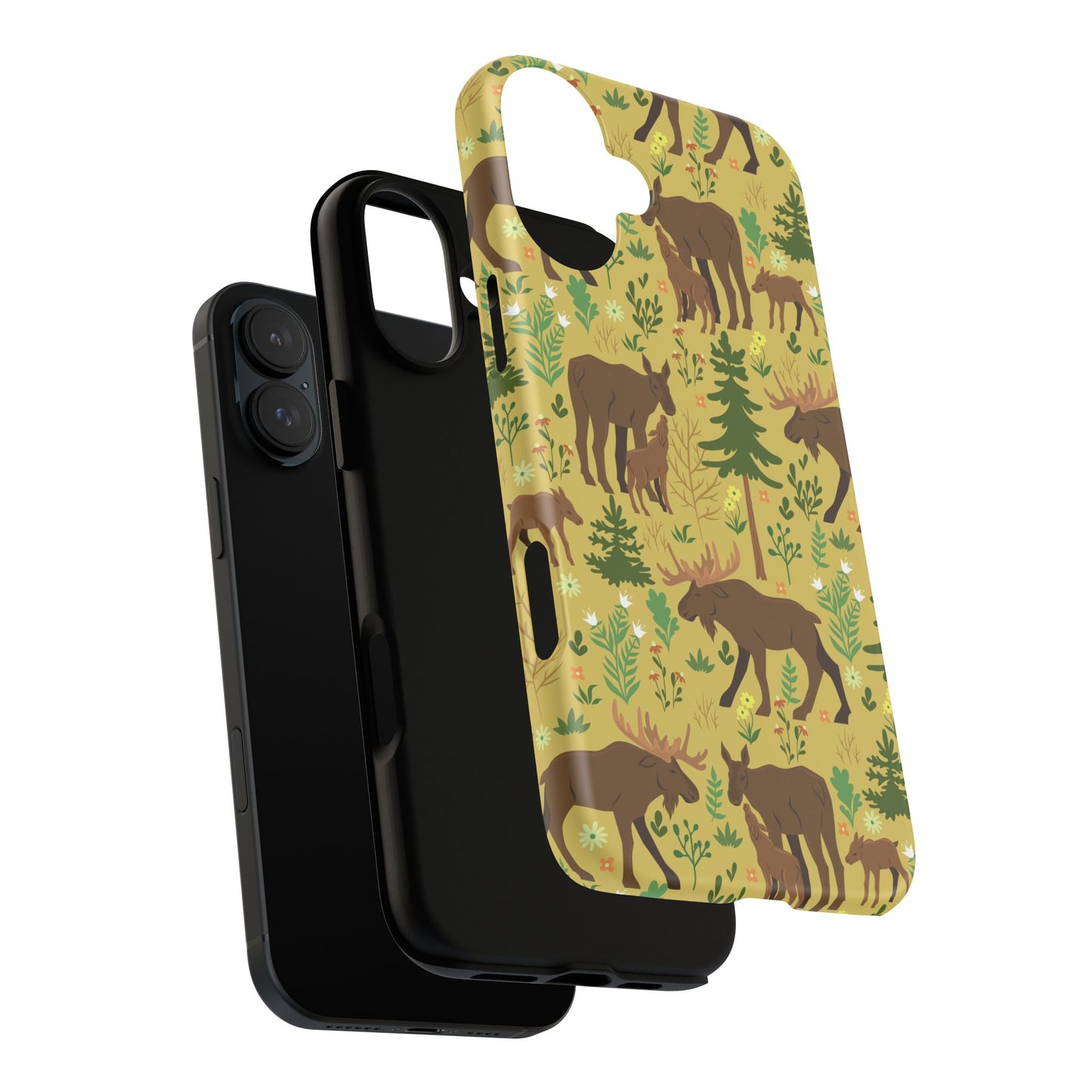 Moose Phone Case - Nature Lover's Accessory, Gifts for Outdoorsy Friends, Wildlife Decor, Eco-Friendly Cover, Forest Adventure Gear - MaisonThreadory