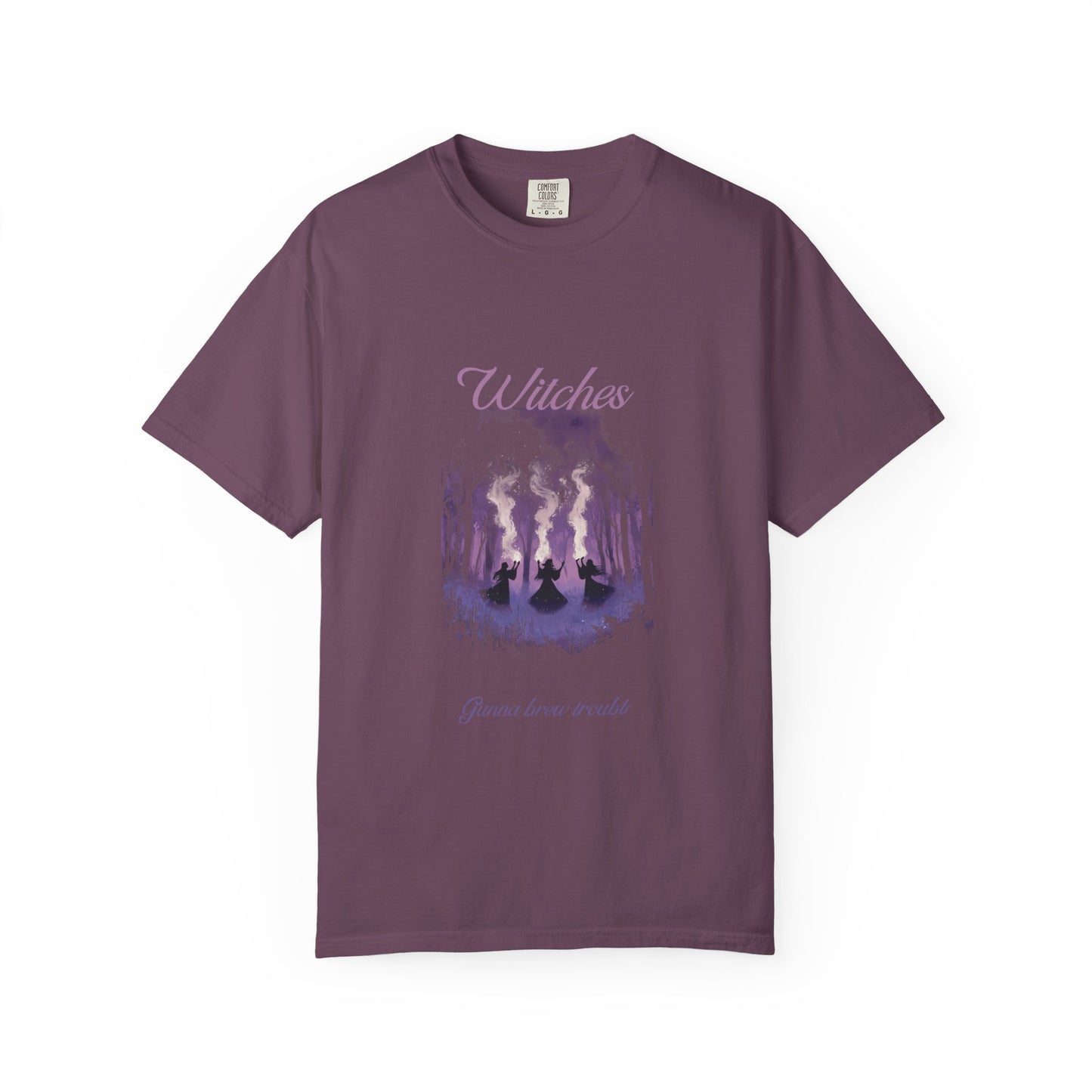 Witches Garment-Dyed T-Shirt | Mystical Apparel for Halloween, Witchy Vibes, Unique Gift, Casual Wear - MaisonThreadory