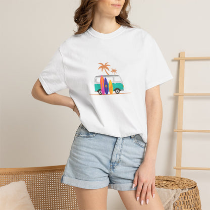 Surf Van T-Shirt — Retro Beach Camper Graphic Tee