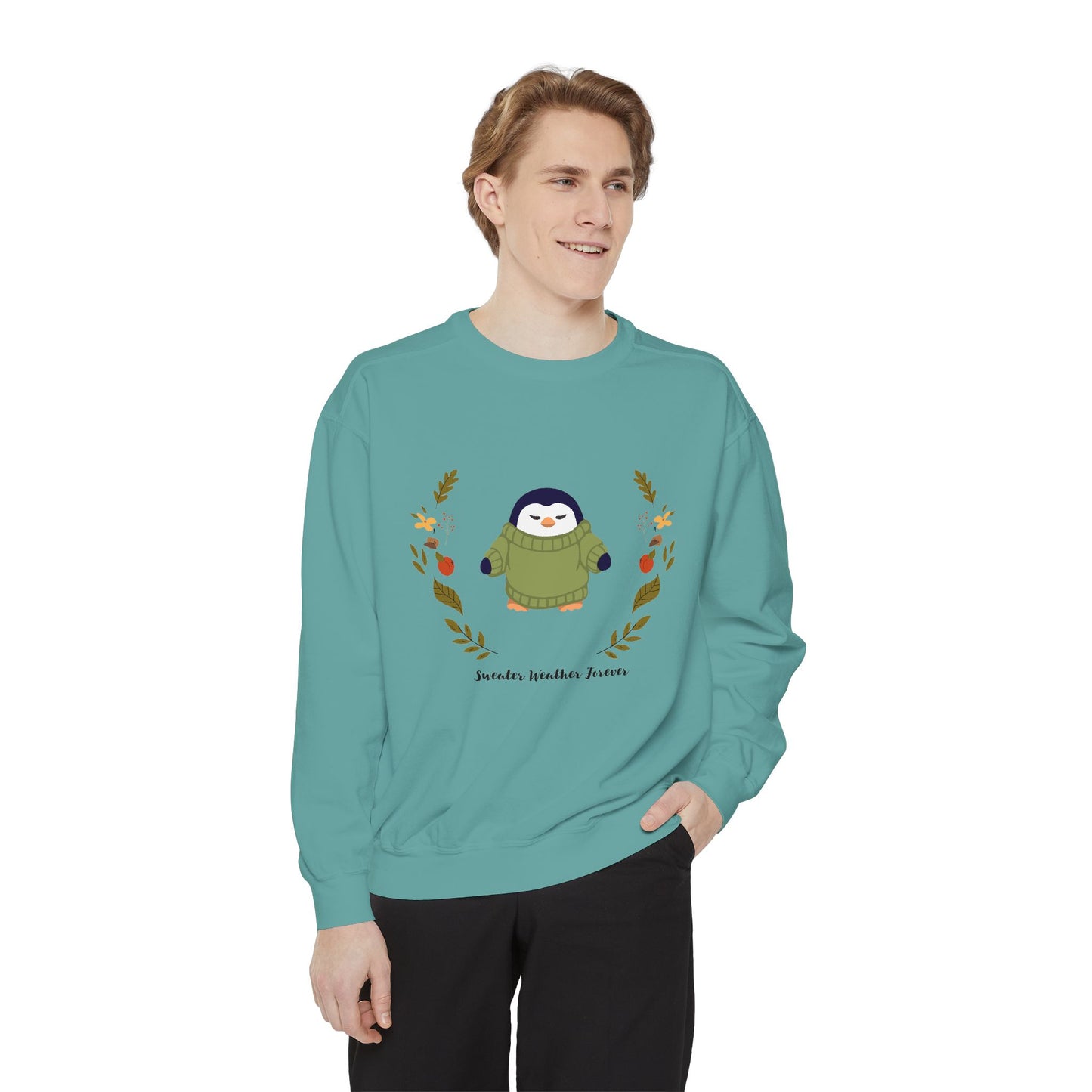 Whimsical Penguin Sweatshirt, Cozy Unisex Pullover for Every Occasion, Gift for Winter Lovers, Cute Fall Apparel, Festive Holiday Clothing - MaisonThreadory