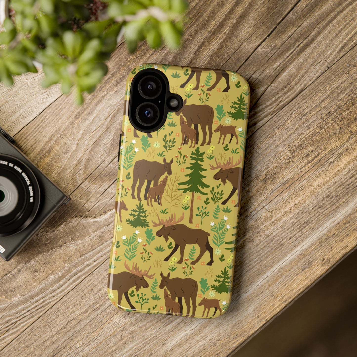 Moose Phone Case - Nature Lover's Accessory, Gifts for Outdoorsy Friends, Wildlife Decor, Eco-Friendly Cover, Forest Adventure Gear - MaisonThreadory