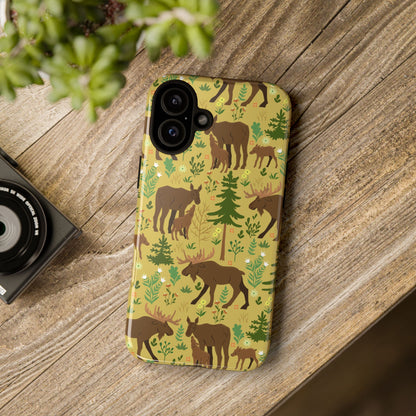 Moose Phone Case - Nature Lover's Accessory, Gifts for Outdoorsy Friends, Wildlife Decor, Eco-Friendly Cover, Forest Adventure Gear - MaisonThreadory