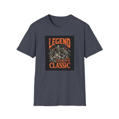 Legend Club Unisex Softstyle T-Shirt - Vintage Retro Graphic Tee, Men Women Hipster Fashion Top, Urban Streetwear, Music Festival Shirt,
