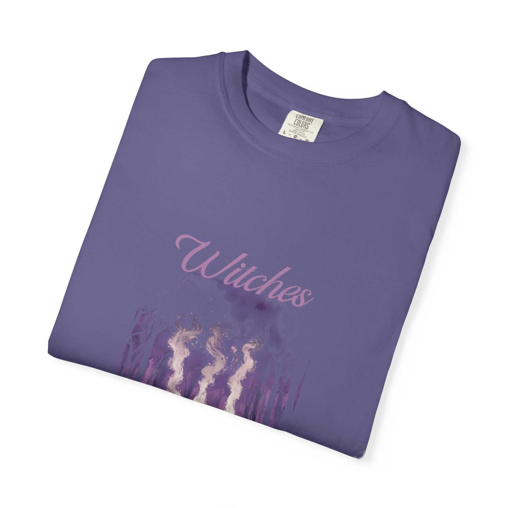 Witches Garment-Dyed T-Shirt | Mystical Apparel for Halloween, Witchy Vibes, Unique Gift, Casual Wear - MaisonThreadory