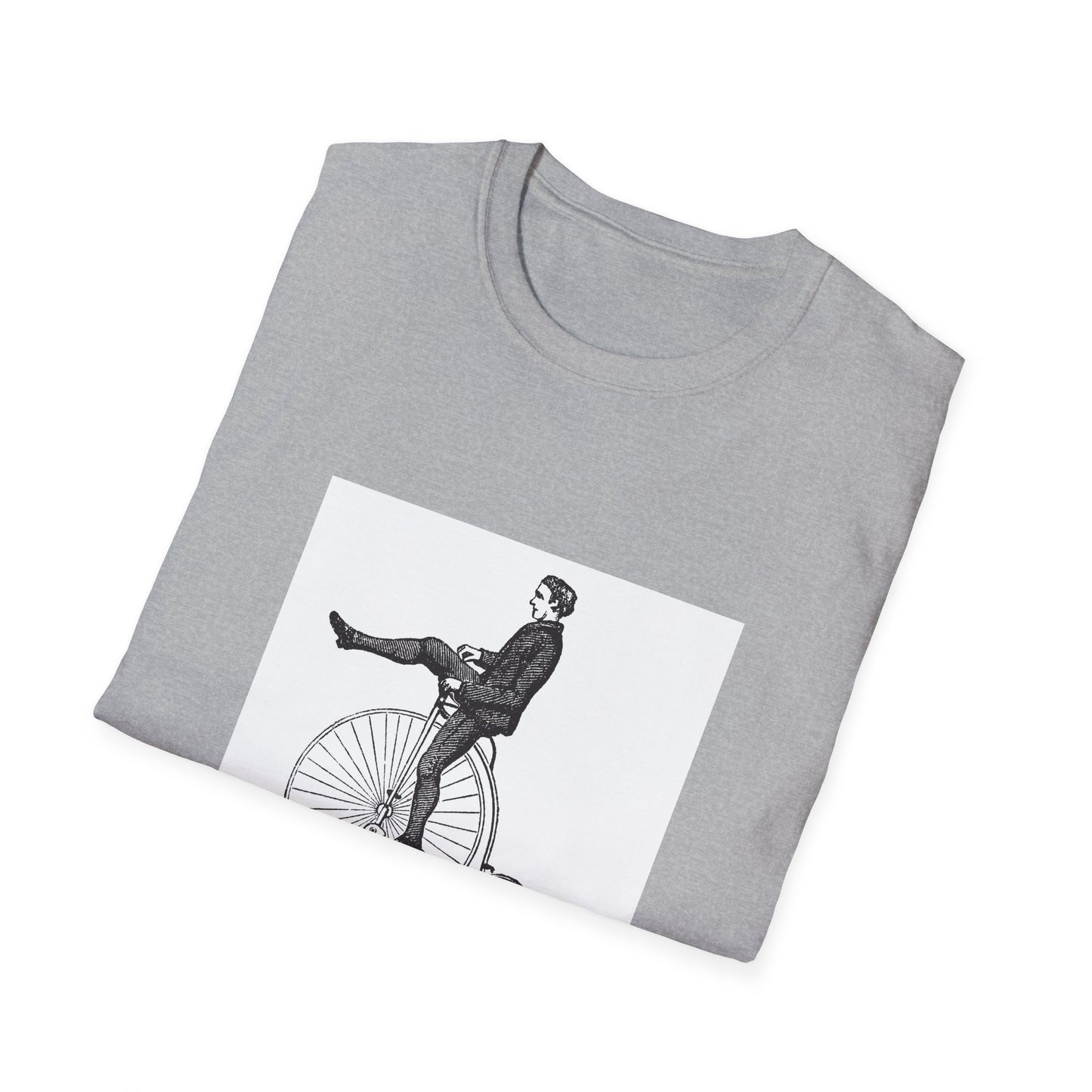 Vintage-Inspired Graphic Tee: "Big Wheel, Big Vision" Unisex Softstyle T-Shirt, Casual Outfit, Funny Gift, Bicycle Lover's Apparel, [...]