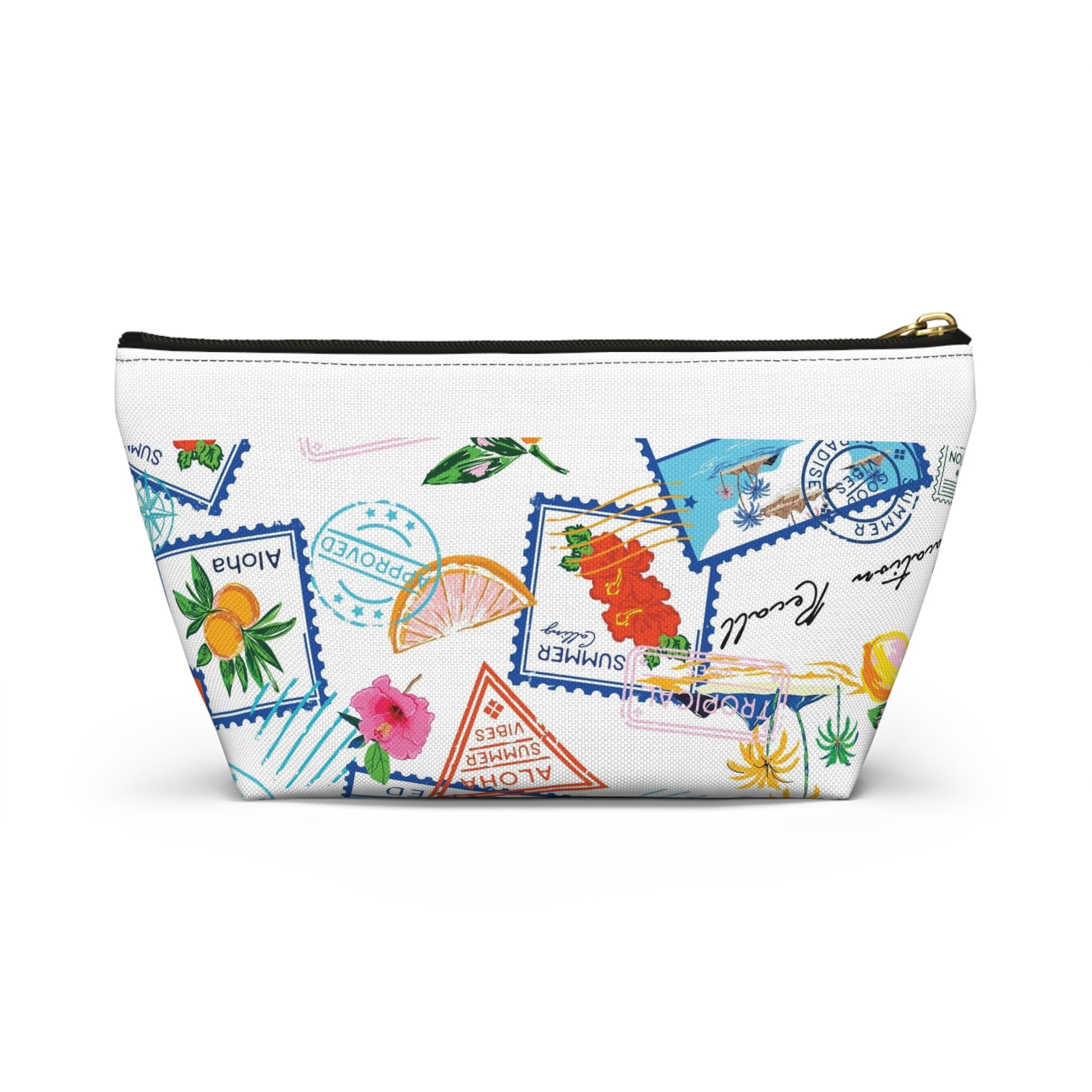 Tropical Accessory Pouch | Travel Cosmetic Bag | Beachy Zip Pouch | Fun Gift for Women | Floral Storage Clutch - MaisonThreadory