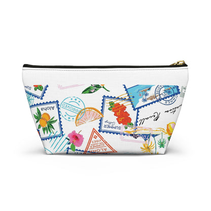 Tropical Accessory Pouch | Travel Cosmetic Bag | Beachy Zip Pouch | Fun Gift for Women | Floral Storage Clutch - MaisonThreadory