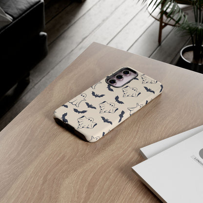 Halloween Phone Case, Ghosts and Bats, Cute Phone Cover, Spooky Accessories, Fall Decor, Gifts for Her, Halloween Party - MaisonThreadory