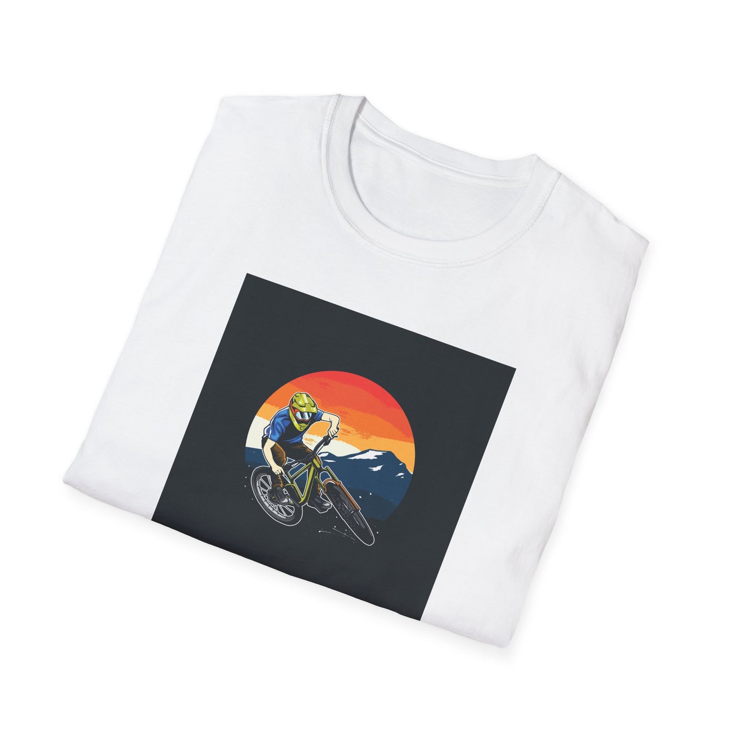 Mountain Biker T-Shirt - Adventure Cycling Tee, Outdoor Sports Shirt, Mountain Bike Lover Gift, Nature Enthusiast Top, Unisex Cotton Tee